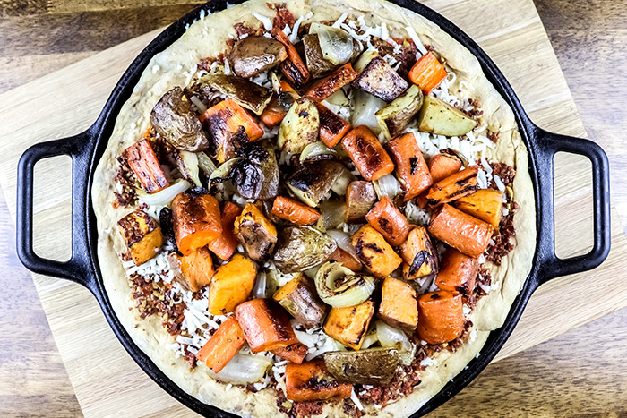 Adding Roasted Vegetables to Pizza