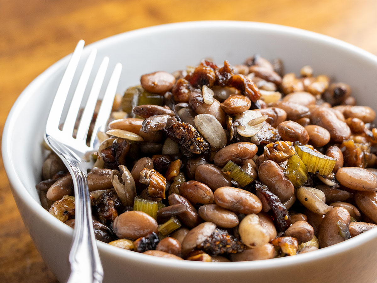 Beans with Figs & Fennel Salad