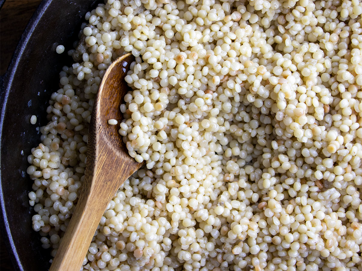 Cooked Toasted Pearl Couscous