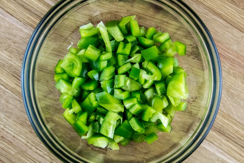 Chopped Green Bell Pepper