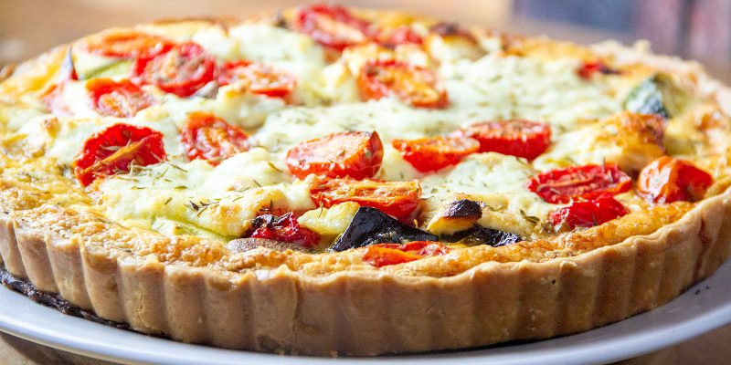 Overstuffed Tart with Caramelized Onions, Peppers, & Eggplant Recipe by Yotam Ottolenghi's Plenty