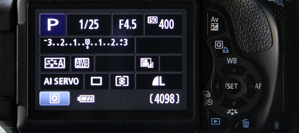 Canon T3i Exposure Compensation