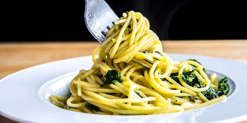 Garlic Spaghetti with Kale, Lemon, & Romano Cheese Recipe by Curtis Stone