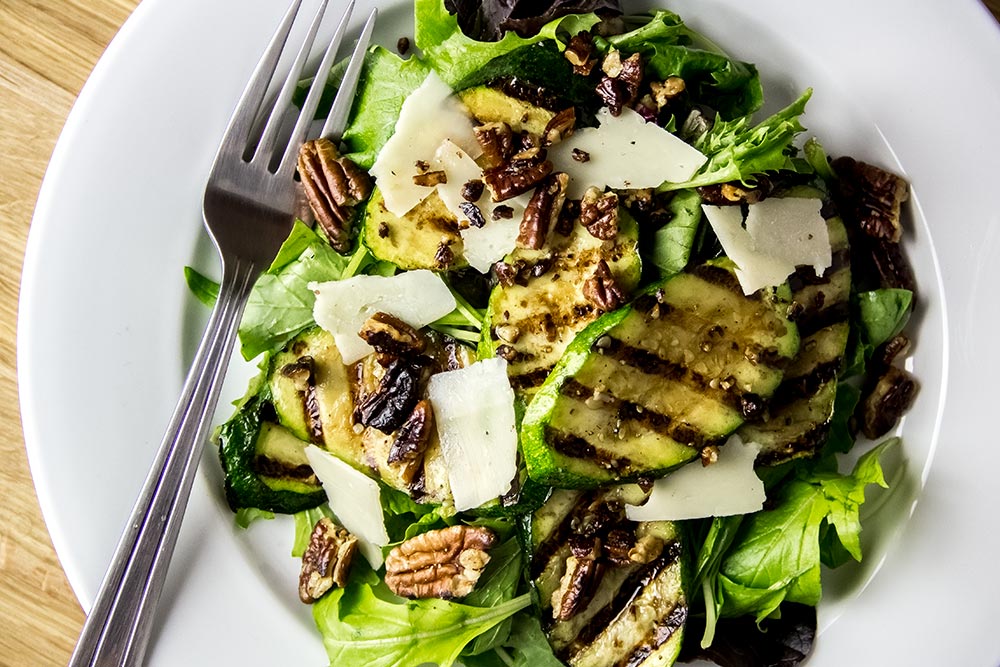 Grilled Zucchini and Toasted Pecan Salad Recipe