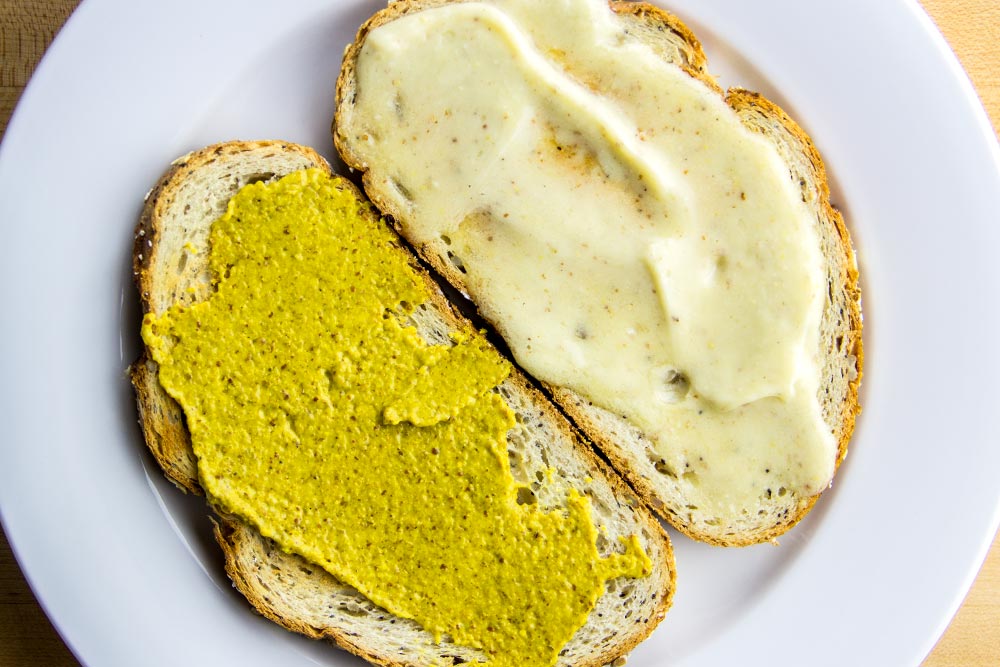 Sandwich Bread with Mayonnaise & Mustard