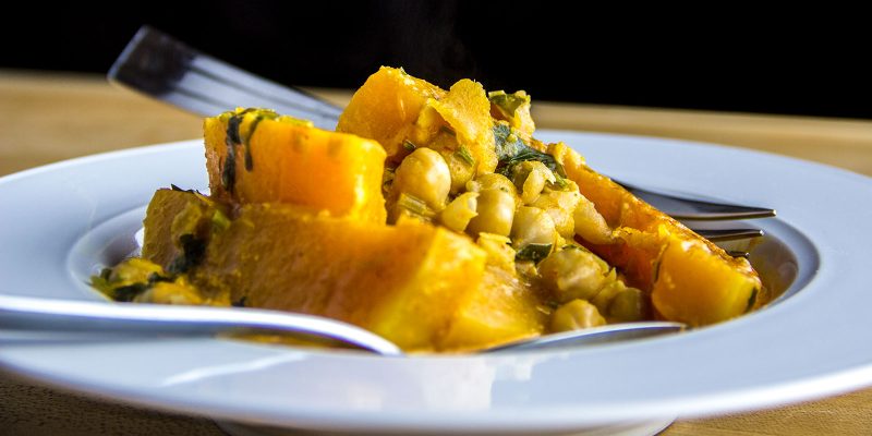 Thai Curry with Butternut Squash, Chickpeas, & Cilantro Recipe by Curtis Stone