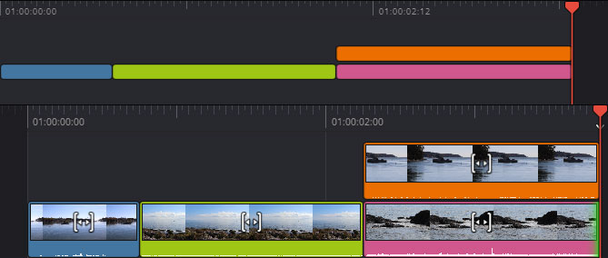 Video Clip on Top of Another Video Clip in Resolve