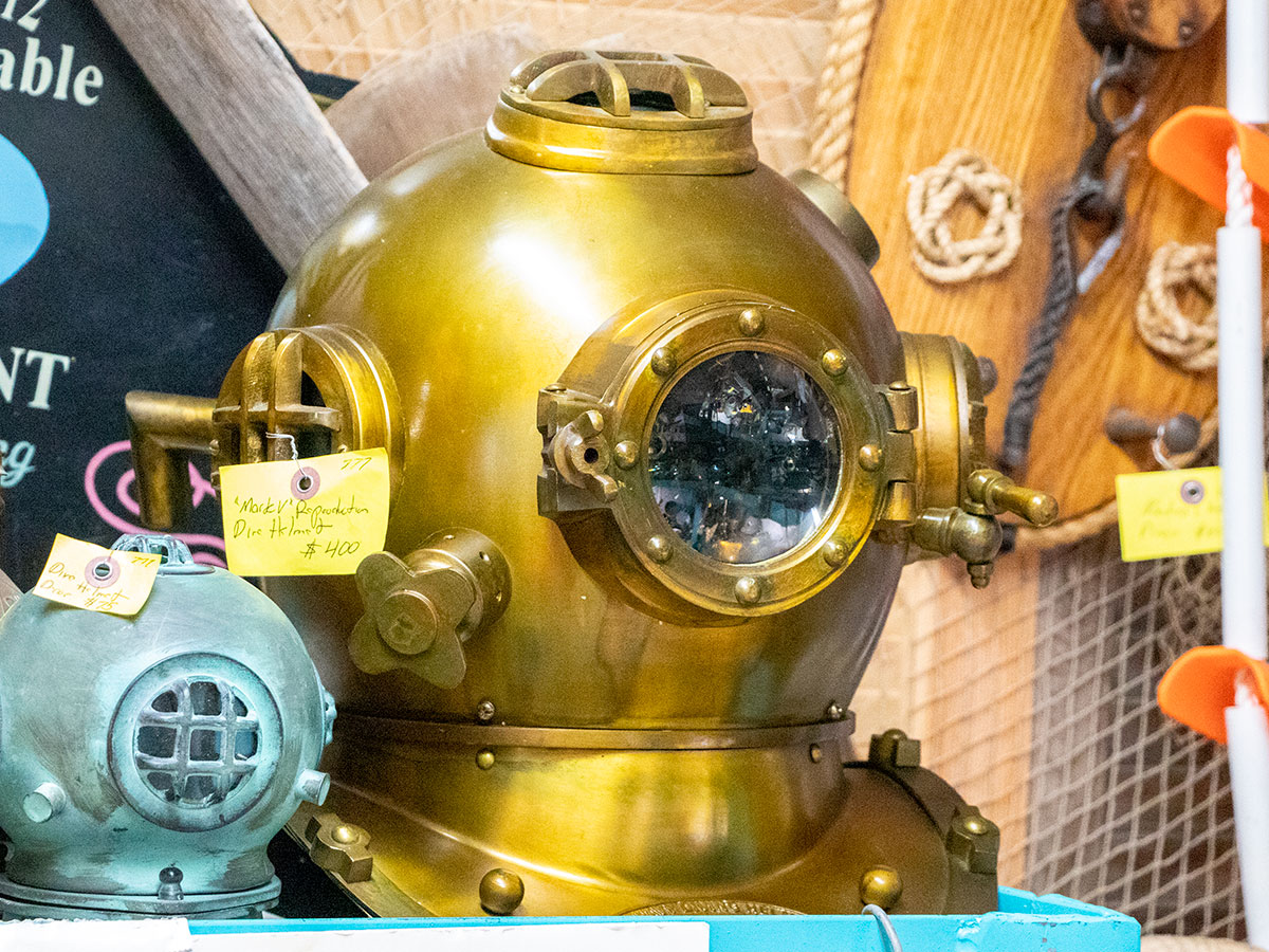 Antique Brass & Copper Diving Helmet
