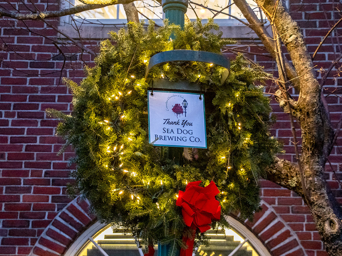 Sea Dog Brewing Company Christmas Wreath, Camden, Maine