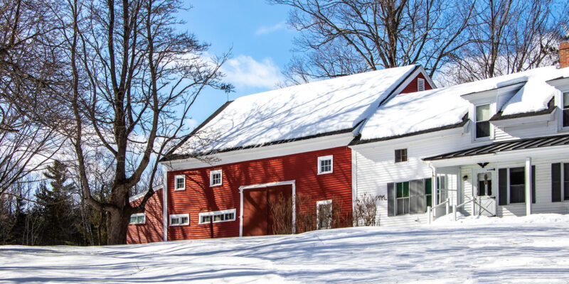 Maine Winter Farmhouse
