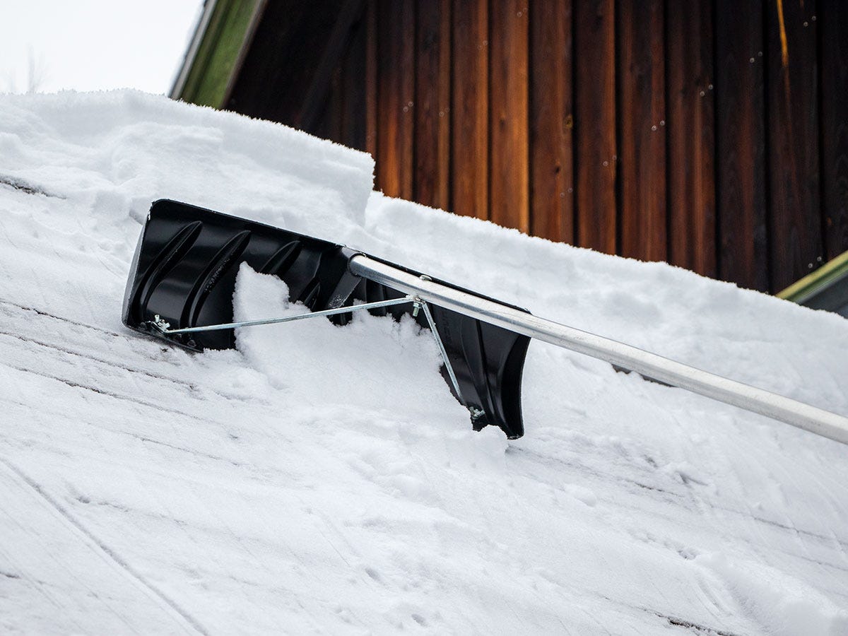 Shoveling Snow Off Roof