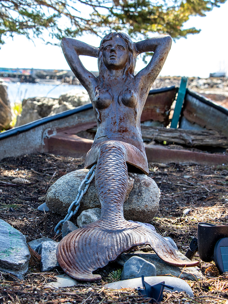 Mermaid Statue in Lincolnville, Maine