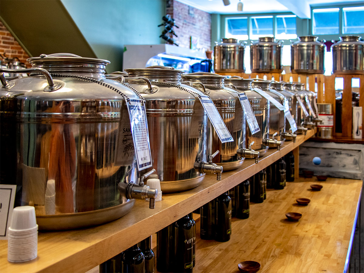 Canisters of Olive Oil