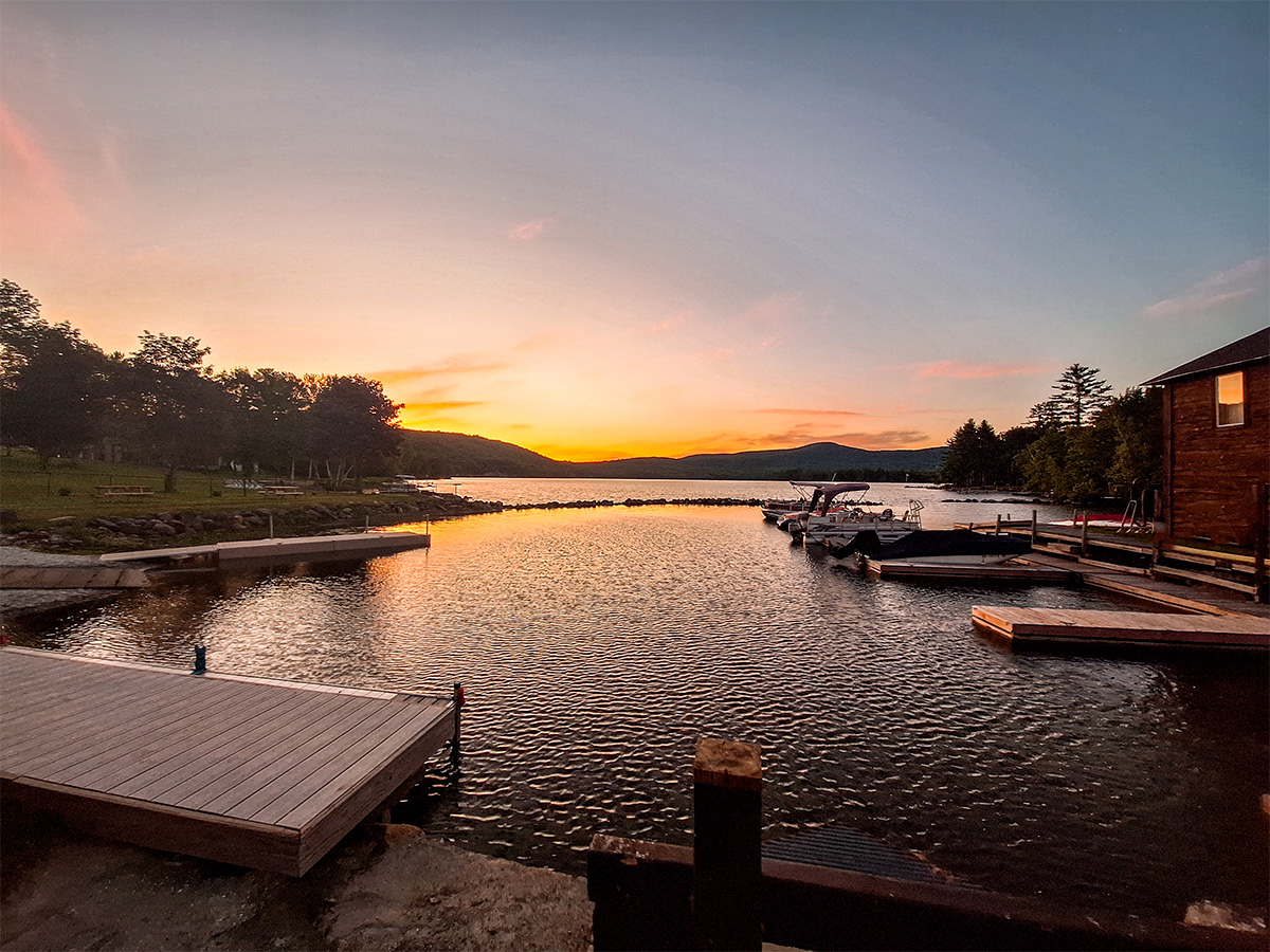 Sunset at Clearwater Lake in Industry, Maine